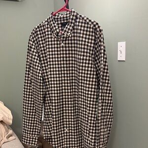 J. Crew Black and White Plaid Button Down Shirt